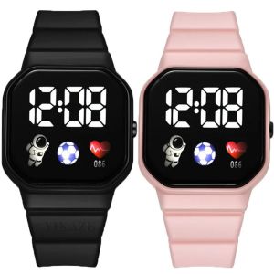 KEYOOL Spaceman LED Digital Watches Waterproof Silicone Strap Electronic Wristwatch High Qulaity Fashion Kids Sport Watch Men Women Student