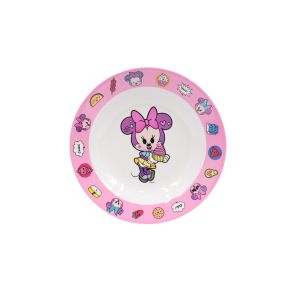 Disney Mickey Minnie Mouse Too Cute Meal Set for Kids with Plates Handle Bowl Mug Fork & Spoon (Melamine) BottleTableware for Girls