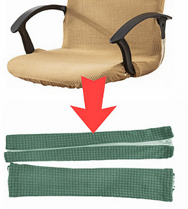 Breathable Water-Resistant Chair Cover - Universal Stretch Fit for Office & Gaming Chairs - Includes Headrest & Armrest Protection - Machine Washable