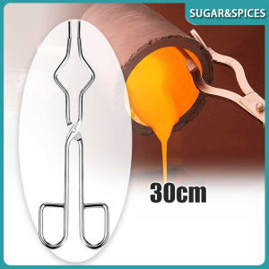 30cm Stainless Steel Crucible Tongs Graphite Melting Plier Laboratory Crucibles Clamp