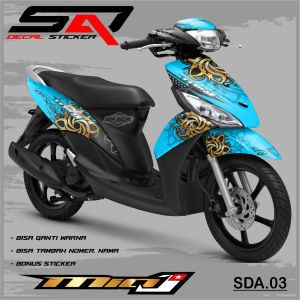 Decal Stiker Custoom Full Body Mio J - Dekal Sticker Variasi Motor Mio J Premium Racing SDA.03