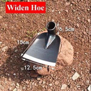 Ready Stock Manganese Steel Pointed Garden Hoe Heavy Duty Manual Weeding Hoe Multipurpose Agricultural Farming Tool for Weeding Digging & Soil Loosening