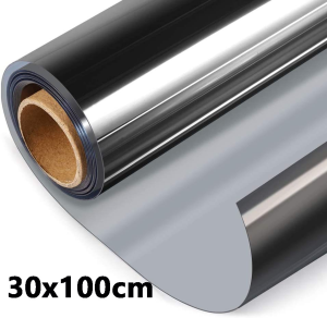 60*300cm Window Films for Privacy Windows Tint Anti-UV Heat Control Films Decorative Glass Door Window Covering for Home Office One Way Mirror Window Film Privacy Sun Blocking Glass Sticker Heat Control Reflective Film Self Adhesive Window Tint