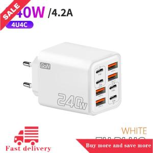 [COD] 240W gan USB C Sạc 8 trong 1 phổ Sạc Adapter công suất cao gan sạc cho các thiết bị thông minh nhà văn phòng sân bay sử dụng