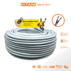 KITANI - NYMHY 2×0.75 mm² Oval - 50 Meter – Kabel Listrik Tembaga Serabut