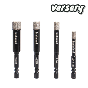 6/8/10/12mm Hex Handle Vacuum Brazed Diamond Dry Drill Bits Hole Saw Cutter for Granite Marble Ceramic Tile Glass