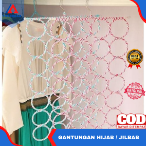 Gantungan Jilbab Bulat Gantungan Syal Scarf Gantungan Hijab Gantungan Pakaian Serbaguna Bisa COD