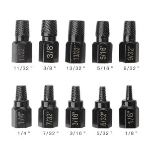 10Pcs 3/8" Inch Bolt Extractor Set Easy Out Screws Bolt Set Hex Head Multi-Spline Bolt Set