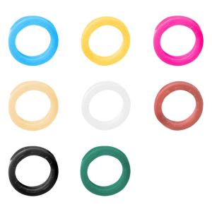 8pcs Colorful Plastic Key Covers Set for Easy Identification with Round and Semi Round Shapes in Vibrant Colors