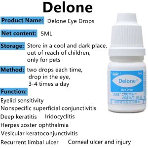 Gentamicin Pet Eye Drops Dog Cat Anti Inflammation and Sterilization Pet Eye Infection Treatment 5ML