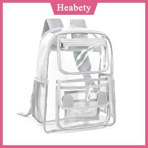 Heabety Ba lô trong suốt túi lưu trữ trong suốt sinh viên bookbag Túi lưu trữ túi rõ ràng bãi biển túi làm việc trường học
