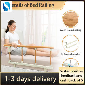 Folding Bed Rail Side Guard Rails Safety Assist Handle Grab Bar for Adults Elderly Patient