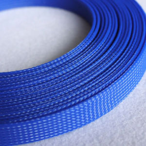 1M PET Expandable Cable Sleeve 2mm ~ 40mm Tight Braided High Density Hardness Insulate Line Protect Wire Wrap Gland Sheath Blue