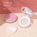 Loose Powder Compact Container with Velvet Powder puff Mirror and Elasticated Net Sifter, Empty Reusable Powder box, 5g Portable DIY Makeup Powder case. 