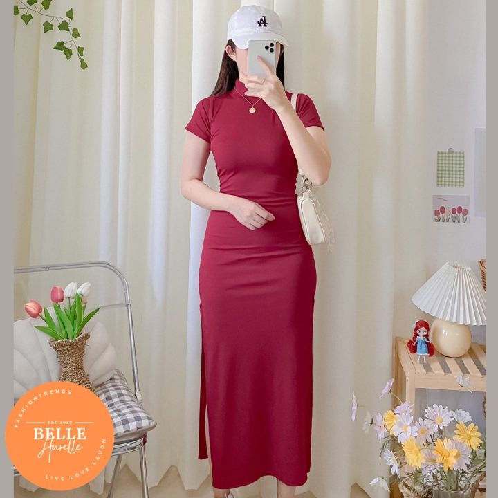 Belle Aurelle Zelle Turtleneck Knitted Long Dress ( with 2 Slit) l Small to  Semi-Large l Trending Now l On Sale l Bodycon Dress For Women | Lazada PH