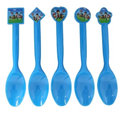 (SG SELLER) Paw Patrol Plastic Spoons (10pc) - Birthday Cake Cutting Dessert Table essential