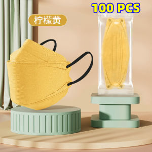 100 pieces face Masks 4d Morandi color fish shaped four layer color dust and droplet preve маска mascarillas masque2026