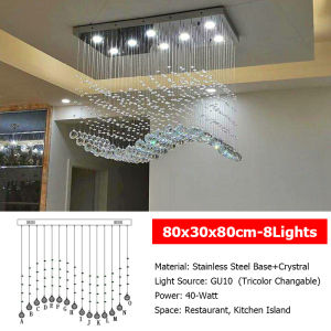 LANTU Rectangular Dining Room Crystal Chandelier Creative Modern Minimalist Dining Room Ceiling Light Living Room Entrance Crystal Chandelier And Bar Lamp