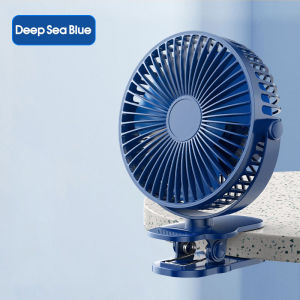 [Real 5000mAh] Portable Mini Clip Fan Rechargeable USB Fan Stand/Clip/Hang/Stroller Fan 360° Rotation 4-speed Wind