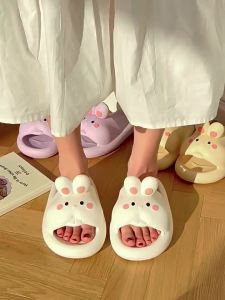 [Free Shipping] Cartoon Rabbit Slippers For Women Summer 2025 New Style Cute Thick-Soled Indoor Home Non-Slip Sandals For Summer