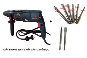 Vali Máy Khoan Đục Bê Tông 3 Chức Năng GBH.DRE226 Kèm Mũi Khoan Đục - Máy Khoan Cầm Tay 3 Chế Độ Sắt Gỗ Bê Tông - Máy Khoan Đục Cầm Tay Motor Đồng Bảo Hành 12 Tháng