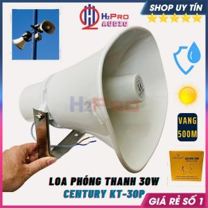 Loa Phóng Thanh Century KT-30P Loa Nén 30W Vang Xa 500M Tiếng To Rõ Vành Nhựa ABS 30x21Cm Chịu Nắng Mưa-H2Pro Audio