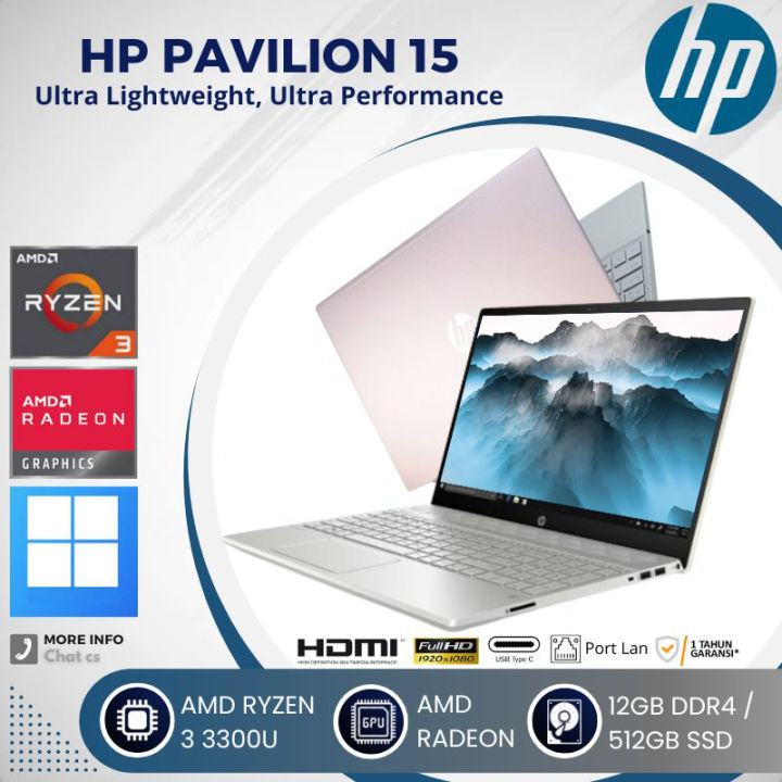 Amd Ryzen Ssd Hp 512gb Laptop Baru Murah HP Pavilion 15 Ryzen