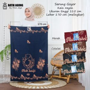 Sarung Batik Rayon Motif Mbak Santri Ngaji | Serian Warna