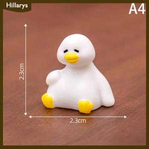 [Hillarys] รูปแกะสลักขนาดเล็กรูปสัตว์เป็ดสีขาวน่ารักของตกแต่งภูมิทัศน์ขนาดเล็กสำหรับตกแต่งโต๊ะในบ้านอุปกรณ์ทำสวน