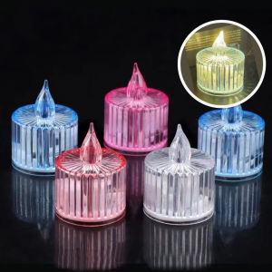 SCHKEY l 24Pcs Flameless Transparent Led Tealight Candles for Diwali Gifting Christmas Festival Events