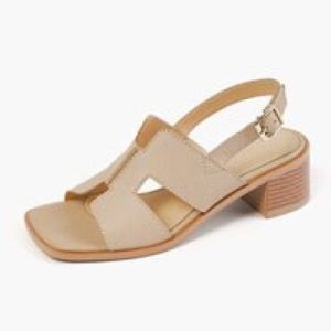 supercomfort Vintage Chunky Heel Sandals Soft Leather Open Toe Roman Women Shoes suitable for a variety of life scenarios