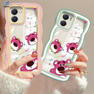 (Lokal Ready) Xinyu Casing hp Vivo Y17S Y36 Y16 Y27 Y02T Y15s Y15A Y12S Y12A Y02 Y01 Y02S Y22 Y35 Y21A Y21S Y33S Y12 V25e Y15 Y17 Y11 Y20S Y91C Y19 Y30 Y53s S1 Stroberi Kartun Penutup Pelindung Lembut Pinggiran Gelombang Warna-warni pola beruang Case