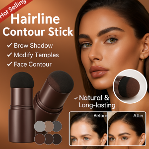 Hairline Powder for Sparse Hair High Forehead Natural Looking Filler Waterproof Matte Shadow Stick Dual Ended Brush Instant Root Touch Up 5 Shades Available