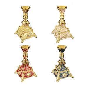 Zinc Alloy Decorative Taper Stand With Wide Base Candlestick For Stability Enhances Interior Styling Aesthetic