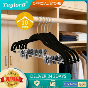 🔥9.9 MEGA SALE🔥 5/10-Pack Non Slip High Quality Heavy Duty Black VELVET HANGER with ABS Material Velvet Hangers with 360-Degree Swivel Hook Space-Saving Closet Organization
