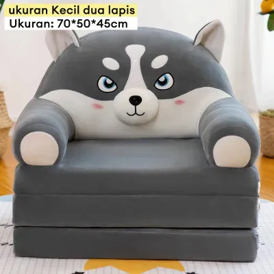 CUTEHOME Sofa Lipat Sofa Lipat Anak Sofa Kecil Kursi Anak Gaya Kartun Dapat Dilepas Dan Dicuci