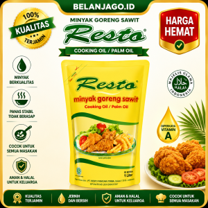 Minyak Goreng Resto 1 Liter Pouch Kemasan Hemat Murah - Minyak Sayur Refill Grosir Premium