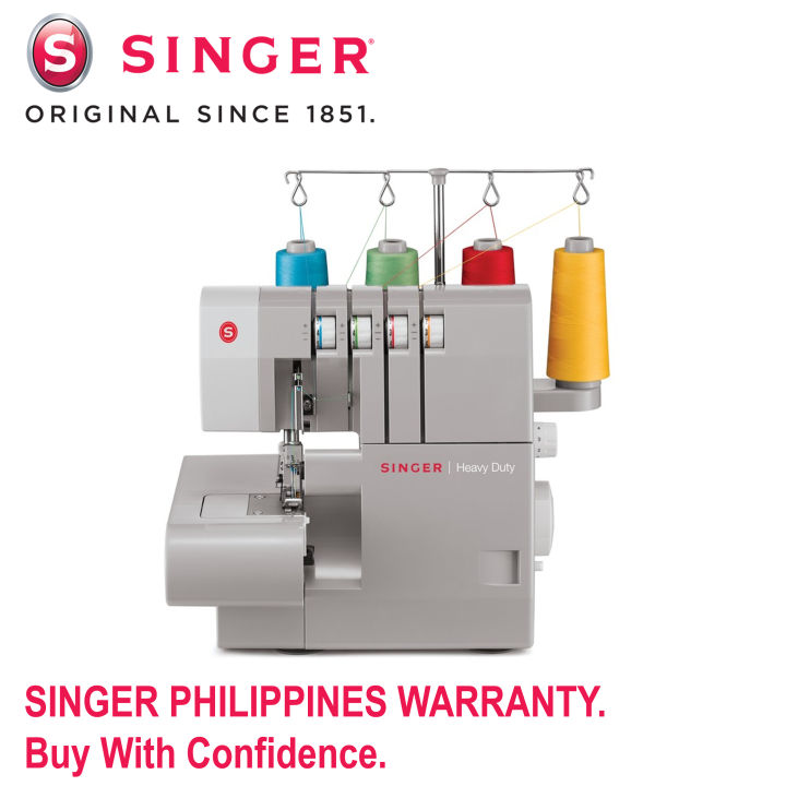 Singer 14HD854 Heavy Duty 4-Thread Edging Overlocker Sewing Machine ...