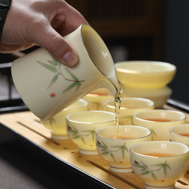 Tracing golden Kung Fu teapot ceramic hand-made decal teapot Single pot ...