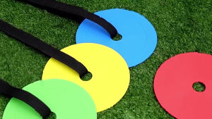 4Pcs Football Training Targets Plate Practice Tool Soccer Goal Targets Football Training Disc with Adjustable Straps