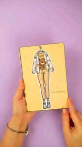 Paper Doll Brown Bear Outfit Dress Up Doll Book/Mainan kertas patung/Mainan kanak_kanak/Education/Busy Book/Buku Senyap/纸娃娃换装安静书