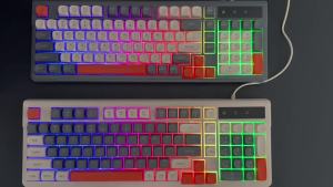 (HD1)T-WOLF Thunder Wolf T13 Wired gaming keyboard 98 Mechanical keyboard with a private mold silent luminous and with attractive color scheme