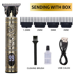 DECINIEE T9 Mini Hair Clipper Professional Barber Beard Trimmer for Men Low Noise Rechargeable Carving Hair Cutting Machine