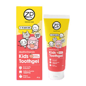 Zp Kids Multivitamin Toothpaste 60g Melon Peach Toothgel Ubat Gigi Kanak-Kanak Cavity Protection