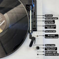Middix Vinyl turntable player Gramophone  wooden music player retro vinyl record player LP Phonograph Can Connect to Bluetooth Speakers. 