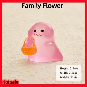 Family Flower Flash Sale Mini Luminous Halloween Ghost Ornament Cartoon Doll Micro Landscape Dollhouse Model Car Interior Home Desktop Decoration