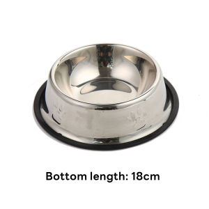 yoyopet :  Pet Stainless Bowl ชามอาหารสัตว์เลี้ยง ชามแสตนเลส ที่ให้น้ำ อาหารแมว สุนัข มีหลายขนาด สินค้าพร้อมส่ง