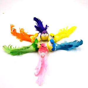 Set 6 chim giả  6 màu sắc bằng xốp trang trí tiệc nhà cửa