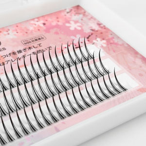 Lakanaku A/M Shape Professional Makeup Individual Cluster Lashes Wispy Premade Russian Natural Fluffy False Eyelashes