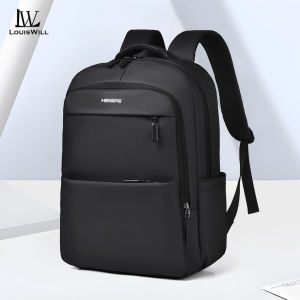 LouisWill Fashion Backpack Waterproof Film Backpack Travel Backpack Business Laptop Backpack Large Capacity Casual Backpack Suitable For 15.6-inch Laptop